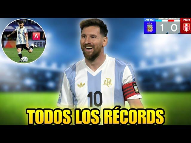  TODOS los RÉCORDS HISTÓRICOS que MESSI rompió con su ASISTENCIA contra PERÚ en la ELIMINATORIAS 