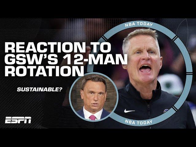 The Warriors' 12-man rotation is NOT SUSTAINABLE over a whole season - Tim Legler | NBA Today