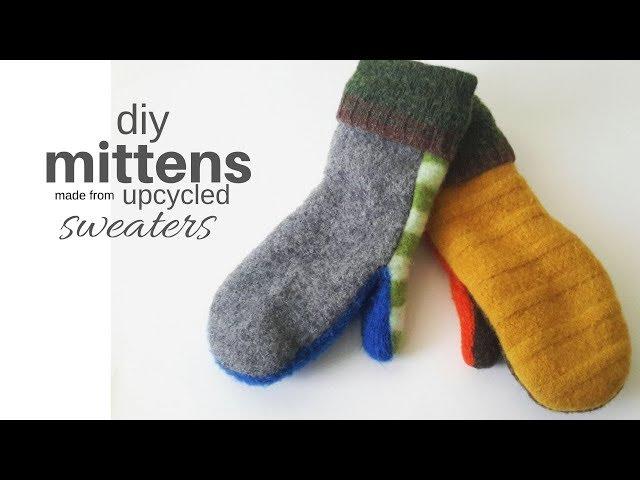 Upcycled Sweater Mittens: step by step tutorial