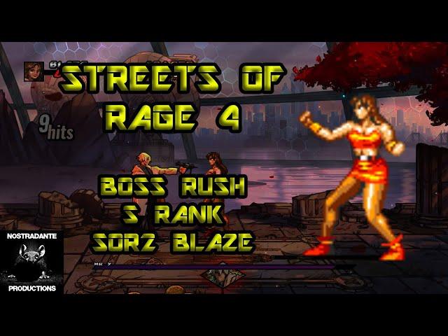 Streets Of Rage 4: Boss Rush - S Rank With SOR2 Blaze