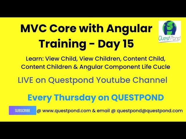 MVC Core with Angular Training | MVC Core with Angular Training | .NET Core | MVC Core