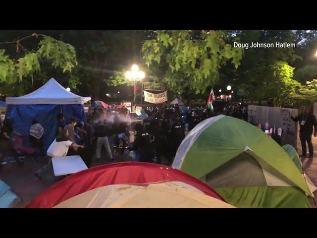 Police clear pro-Palestinian encampment at University of Michigan