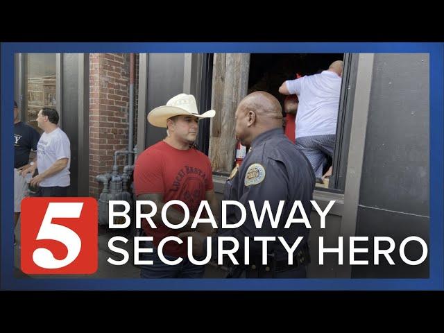 Nashville police chief thanks hero security guard on Broadway