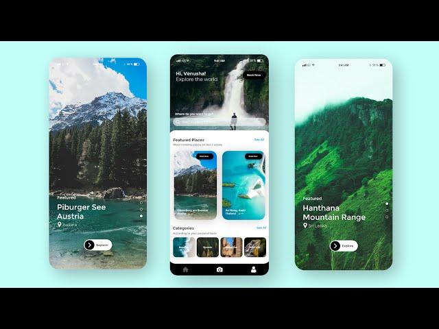 Travel App UI UX Design Concept