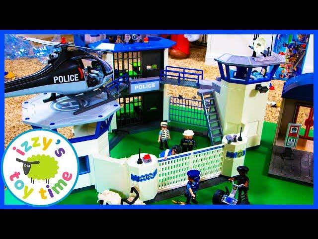 Cars ! Playmobil Police Headquarters! Fun Toys