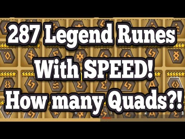 Quad Speed Chasing! Upping 287 Runes with SPD! - Summoners War