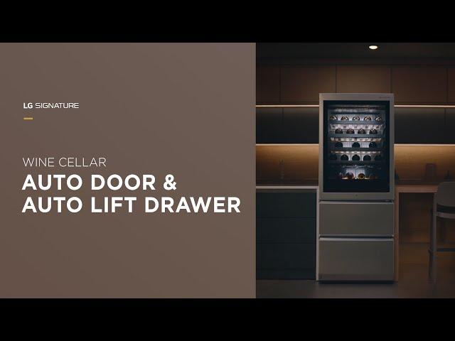 Auto Door & Auto Lift Drawer - LG SIGNATURE Wine Cellar