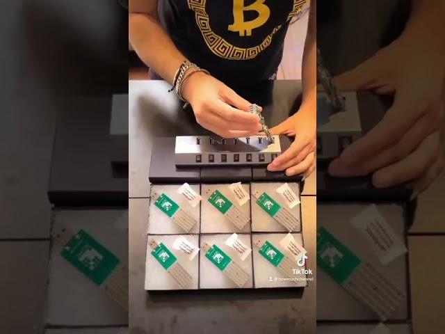 Unboxing and setup of the 7 Port USB Bitcoin NewPac Miner from BitcoinMerch.com #shorts