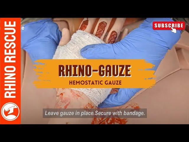 RHINO RESCUE Soluble Hemostatic Gauze | Effective Bleeding Control |（Soluble & No Fever）