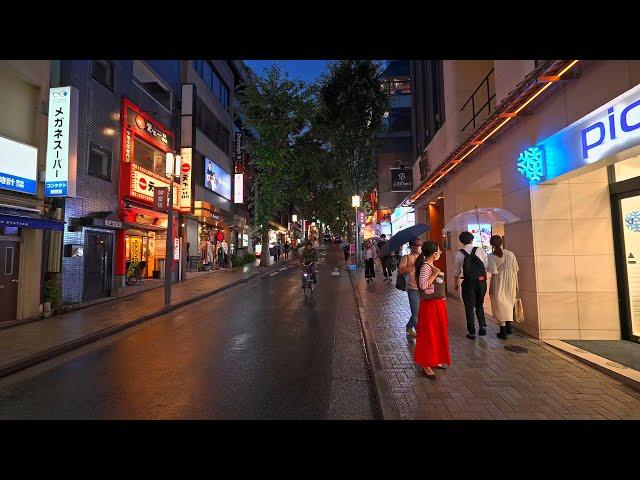 4K・ Tokyo rainy night walk from Iidabashi to Higashi-Ikebukuro