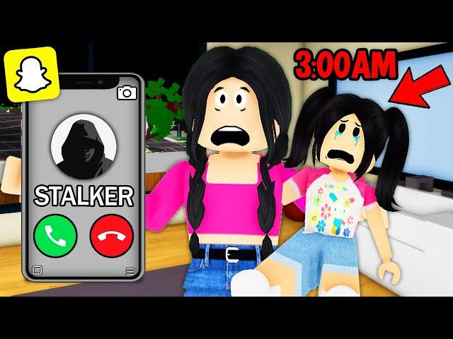 A Stalker FOLLOWED MY 5 YEAR OLD Home At 3AM in Roblox Snapchat!