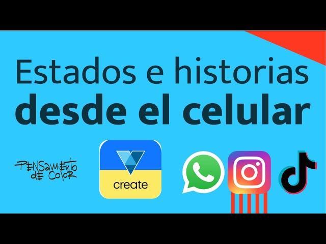 Como hacer POST e HISTORIAS para redes sociales en celular gratis y rápido | VistaCreate de Crello