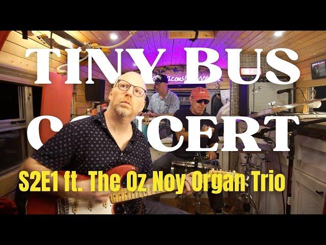 The Oz Noy Organ Trio on a tiny bus playing 'Let The Music Take Your Mind'