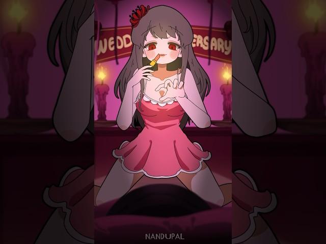 Wedding anniversary of loveless man & woman #nandupal #animation #anime #meme #shorts