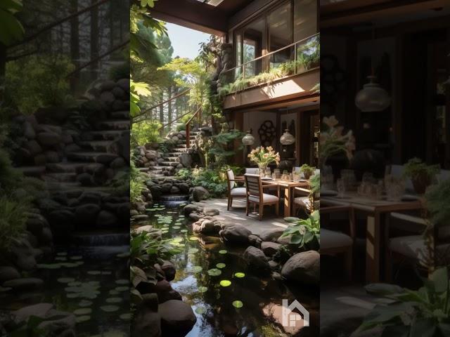 Indoor courtyard with zen garden-inspired design #courtyard #architecture  #courtyardhouse