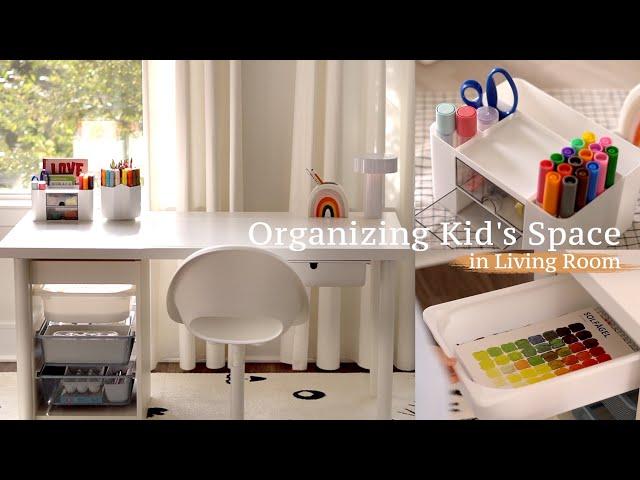 SUB) How I Utilize Living Space as Kids Area/ Activity Table Organization in Living Room