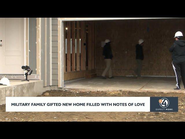 Military family gifted new home filled with notes of love