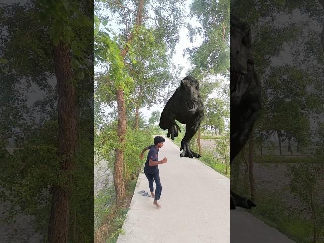 Big Dinosaur chase T-Rex attack part 204 #dinosaur #trending #vfx #youtube #shorts