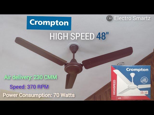 CROMPTON HIGH SPEED 1200mm (48") CEILING FAN || UNBOXING, REVIEW AND INSTALLATION