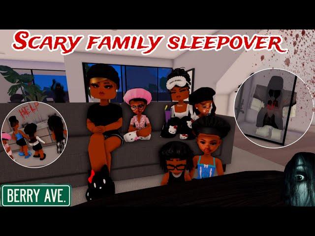 SCARY FAMILY SLEEPOVER! *BLOODY MARY* |Berry Ave Roleplay #berryave #roblox #roleplay