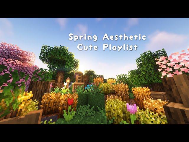 【Cute Relaxing Music】- Aesthetic Playlist w/ Minecraft Visuals | Study/Sleep/Relax/Chill