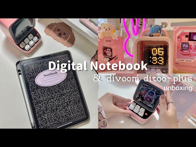 iPad note taking goodnotes digital notebook template ft Divoom Ditoo plus  bluetooth speaker