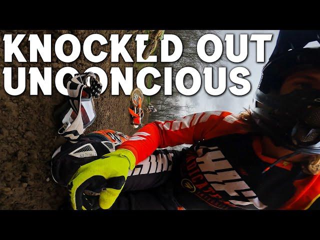 Scary Dirt Bike Crash - Knocked OUT