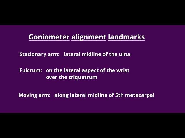 Range of Motion Measurement: Wrist Flexion