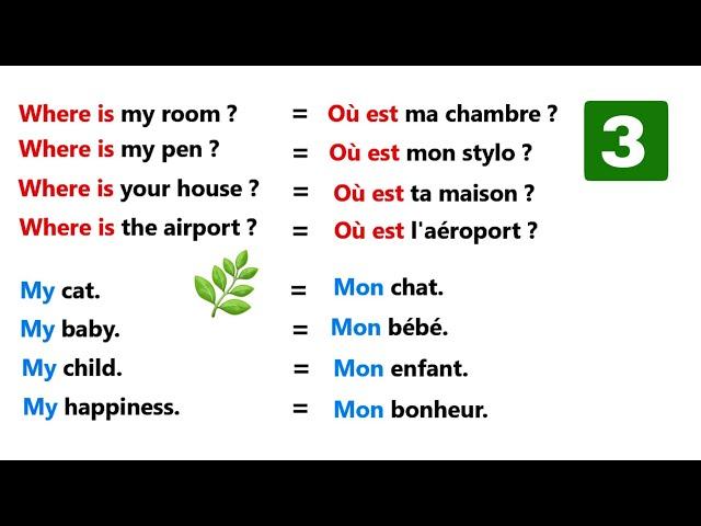 Anglais facile avec iliass |phrases simples  | partie 3 |easy sentences to learn french 