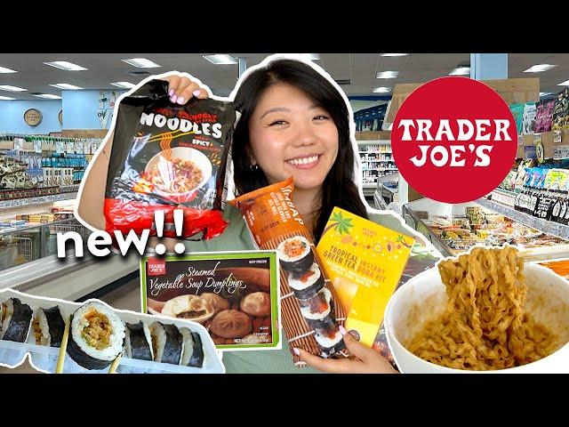 TRADER JOE’S FOOD HAUL! Trying NEW Asian Trader Joe’s Food 2024