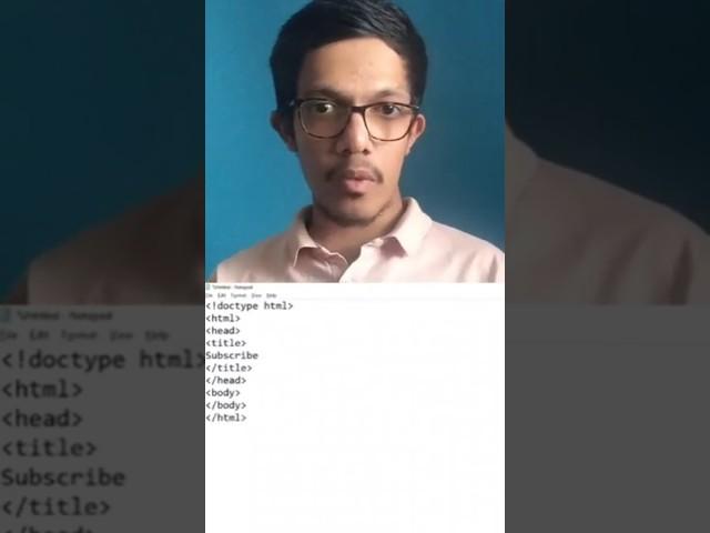 Basic HTML Structure in 30 Seconds #shorts