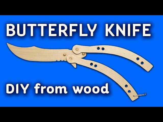 KNIFE BUTTERFLY with your own hands from a ruler. How to make a KNIFE BUTTERFLY from wood. CS:GO DIY