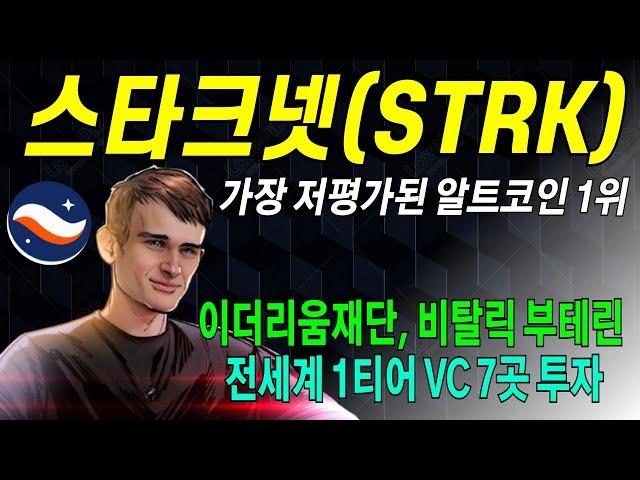 [스타크넷] 가장 저평가된 알트코인 1위, 비탈릭부테린과 고래들은 계속 매집중?  이번 불장때 정말 기대됩니다.
