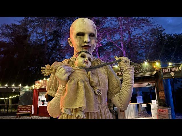 The Ultimate Halloween Haunted House Attraction - INDY SCREAM PARK 2024 Walk-Thru - ZOMBIE PAINTBALL