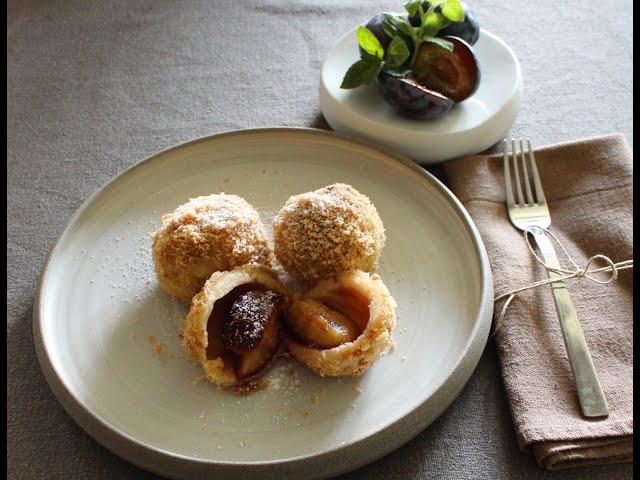 Zwetschgen Knödel aus Brandteig