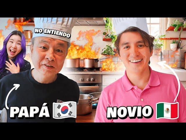 Cómo CONVIVEN PAPÁ COREANO y NOVIO MEXICANO? Reto cocina asiática! TERMINA MAL... I Chingu Amiga