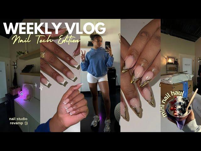 NAIL TECH WEEKLY VLOG | revamping my nail studio, organizing, amazon supply haul + more (pt. 1)