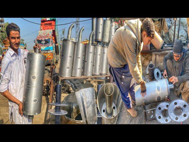 How Truck Silencer are Made || Making truck exhaust mufflers | Silencer manufacturing