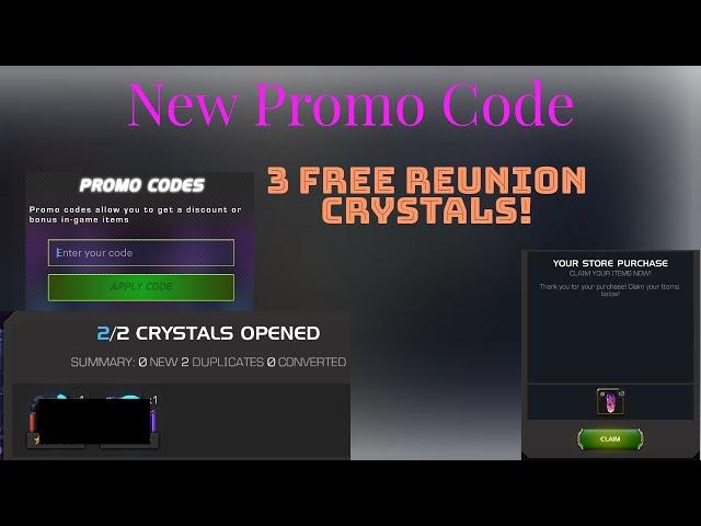 3 Free Reunion Crystals Promo Code! CEO Luck Opening!!! MCOC