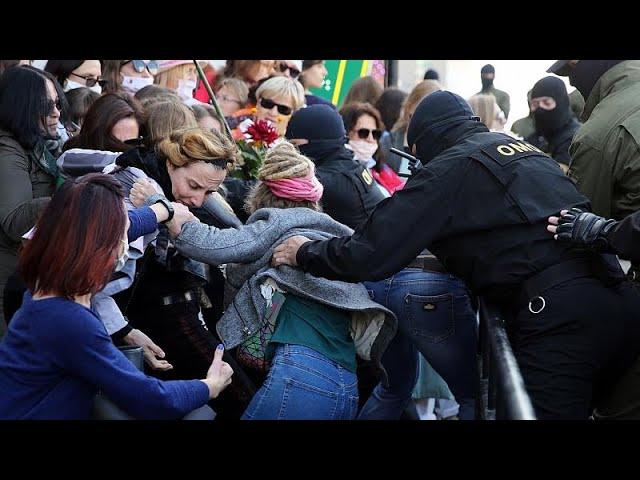 Массовые задержания во время "Женского марша" в Минске