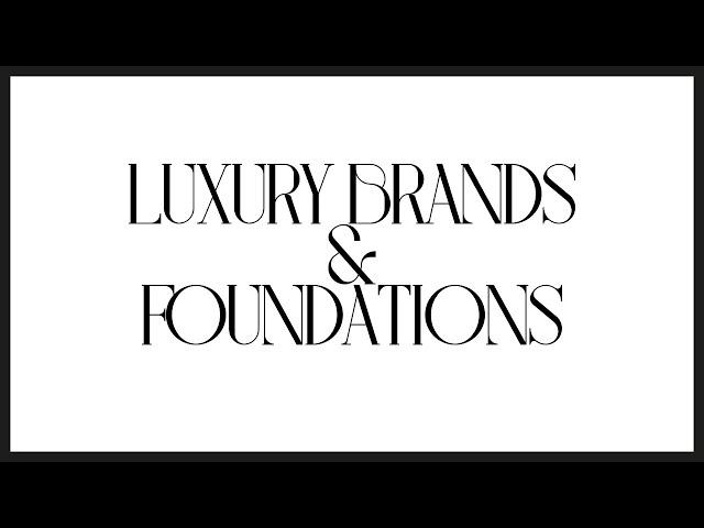 Why do luxury brands establish foundations?