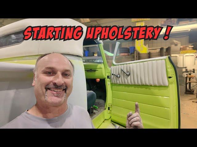 Starting upholstery on the interior of our 49 GMC and casting attempt!