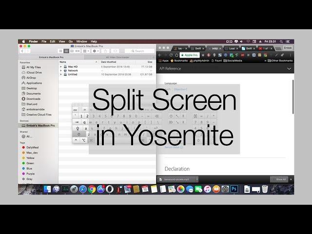 Split Screen for OS X Yosemite or earlier