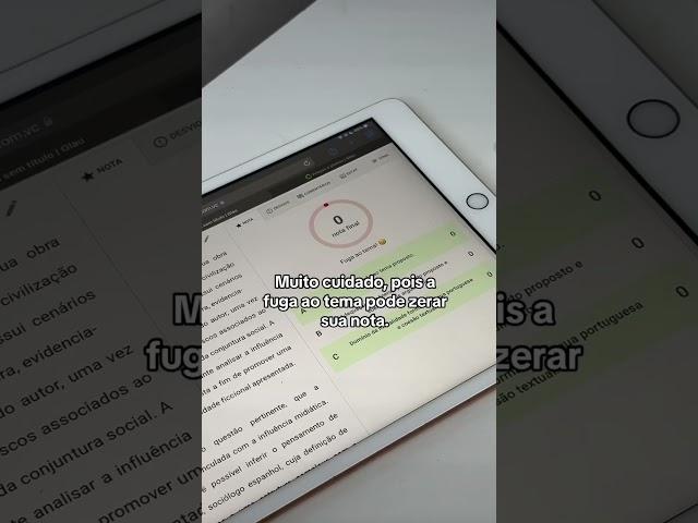 A fuga ao tema pode zerar sua nota na redação