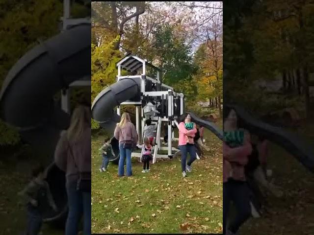 Kid's trying out the Vinyl Playset at Granite City Church in Quincy, MA