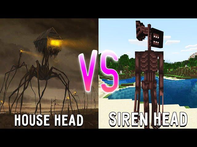 ДОМОГОЛОВЫЙ ПРОТИВ СИРЕНОГОЛОВОГО В МАЙНКРАФТ HOUSE HEAD VS SIREN HEAD MINECRAFT