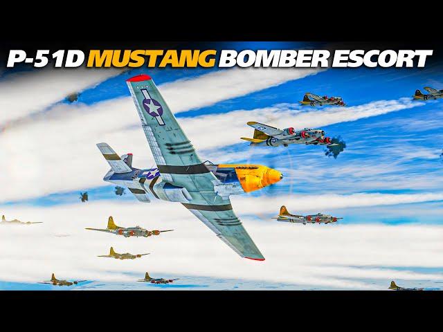 P-51D Mustang Vs FW-190s B-17 Flying Fortress Escort | Digital Combat Simulator | DCS | WWII |