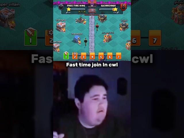 Fast time in cwl II Clash of clans II #shorts #clashofclans #coc