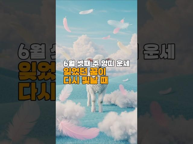 [골목점집 운세]  양띠 주간운세｜따뜻한 흐름, 복이 피어납니다! #골목점집  #운세채널  #띠별운세  #오늘의운세  #월간운세  #주간운세  #타로운세  #사주풀이  #신점운세
