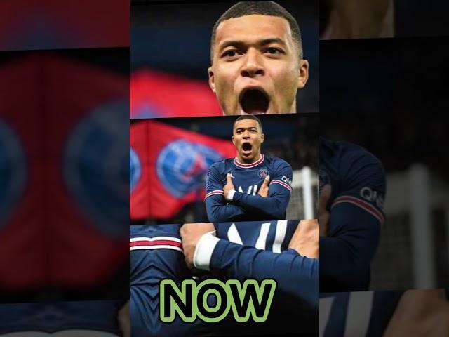 kylian mbappe then & now  #kylian_mbappé #mbappe #mbappefrance #mbappe7 #kelib #shorts